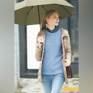 Uniqlo Waterproof Ultralight Feather Down Hooded Puffer Jacket 139037 Quilt XS